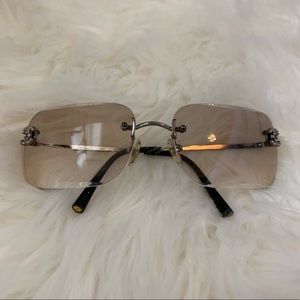Chanel Rhinestone Rimless Sunglasses